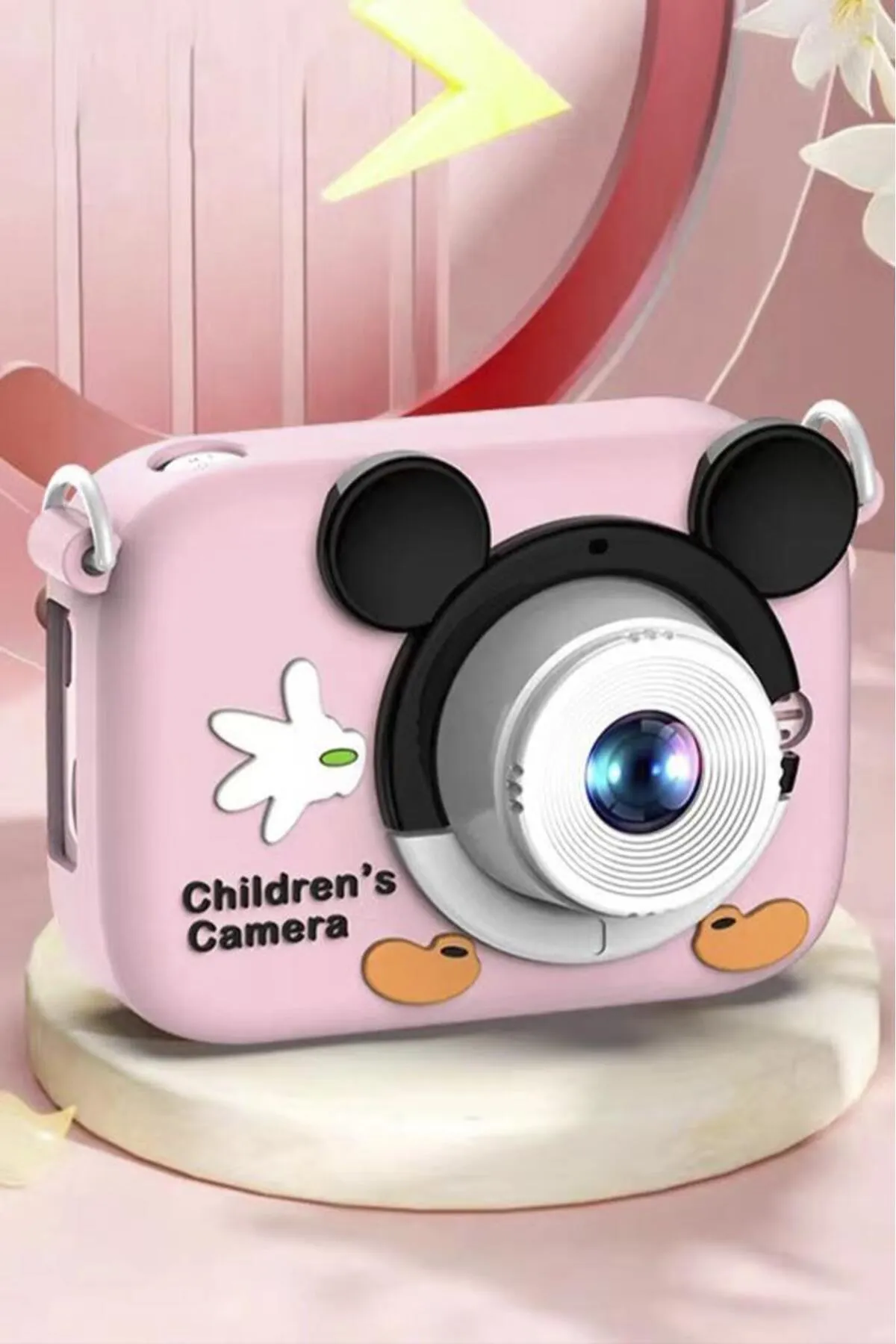Torima CMR-16 Pembe Mini 1080p Hd Çocuk Kamera Dijital Fotoğraf Makinesi 2-0 Inç Ekran 5 Adet Oyun